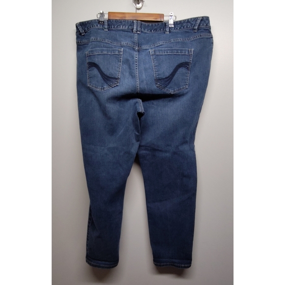 Lane Bryant Skinny Jeans Women Size 24 Blue Stretch Genius Fit Fall Casual - Picture 5 of 8